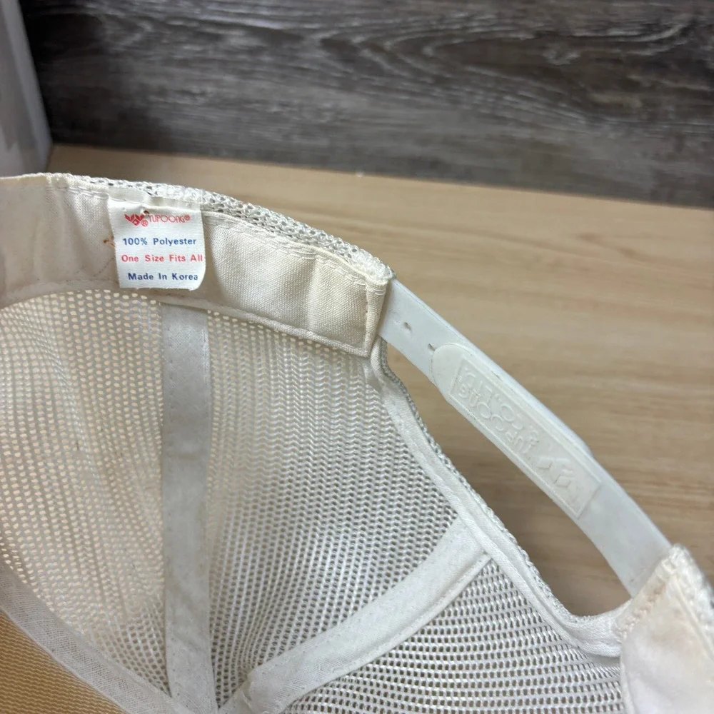 Vintage US Open Hat Cap‎ Snapback White Trucker 1987 When You Flush Adjustable